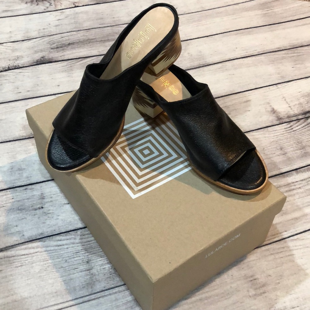 LuLaRoe Mule-Black Ina Shoe